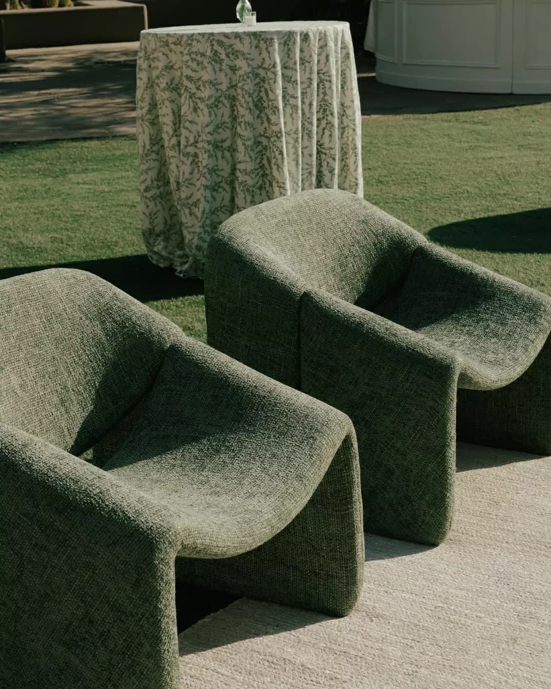Green Chairs at Cocktail Hour